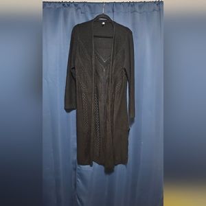Liv and piper XL long cardigan sweater in Black